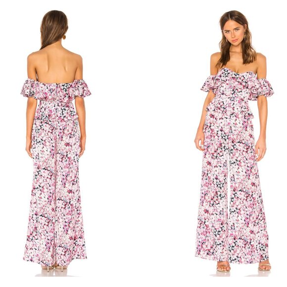 NWT Michael Costello x Revolve Floral Jumpsuit Size XS - Picture 1 of 7